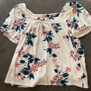 Floral womens dressy shirt